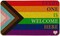 Every One is Welcome Here Colored Flag LGBT Decorative Doormat (17 x 29 Inch)